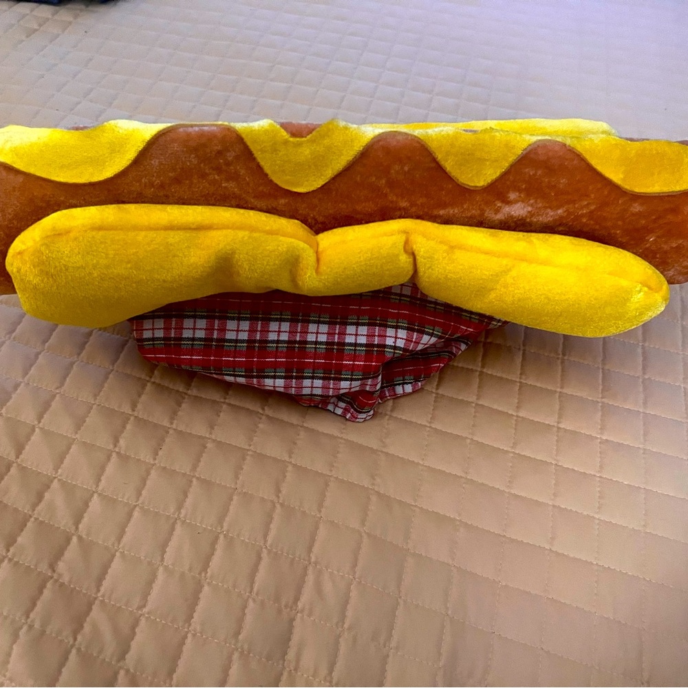 Hotdog hat- One size-elastic band-New-Poly cotton cloth-18” long-A crowd anytime